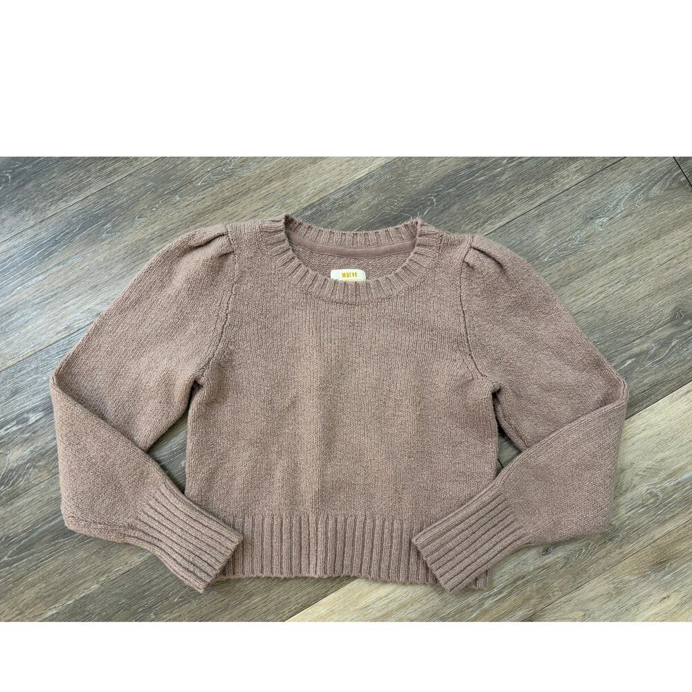 Maeve Anthropologie Knit Sweater Pink Crewneck Pullover Size Small